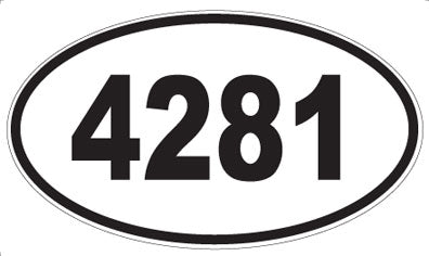 4281 - Oval Sticker