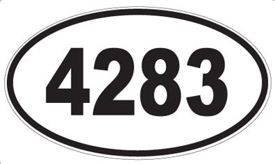 4283 - Oval Sticker