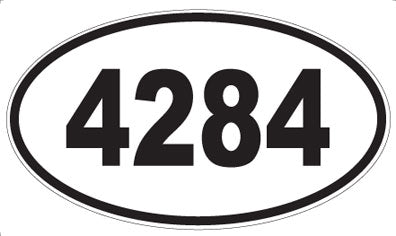 4284 - Oval Sticker