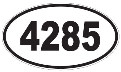 4285 - Oval Sticker