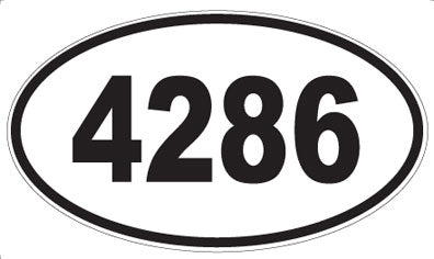 4286 - Oval Sticker