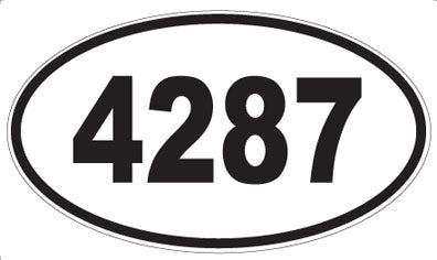 4287 - Oval Sticker