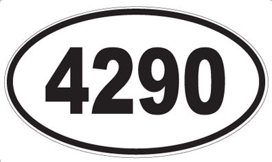 4290 - Oval Sticker