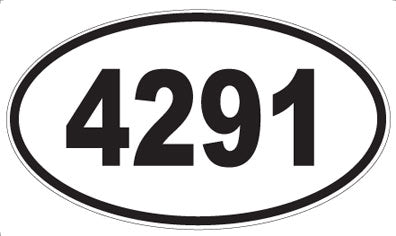 4291 - Oval Sticker