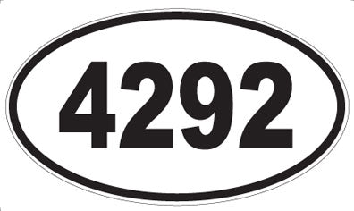 4292 - Oval Sticker