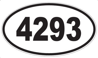 4293 - Oval Sticker