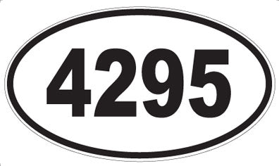 4295 - Oval Sticker