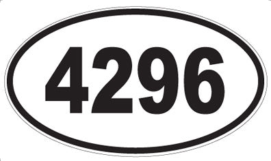 4296 - Oval Sticker