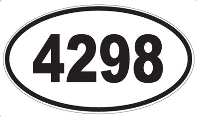 4298 - Oval Sticker