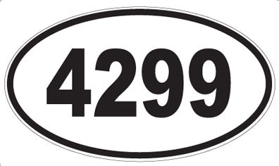 4299 - Oval Sticker
