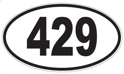 429 - Oval Sticker