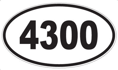 4300 - Oval Sticker
