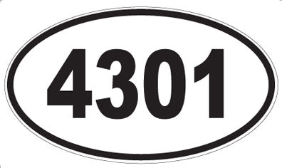 4301 - Oval Sticker