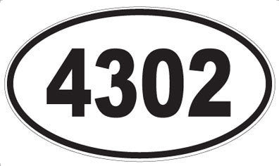 4302 - Oval Sticker