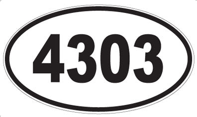 4303 - Oval Sticker