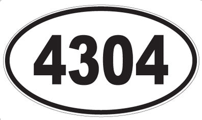 4304 - Oval Sticker