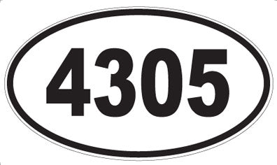 4305 - Oval Sticker