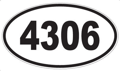 4306 - Oval Sticker