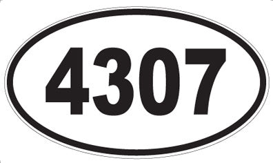 4307 - Oval Sticker