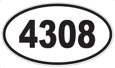 4308 - Oval Sticker