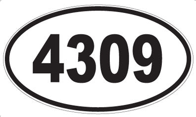 4309 - Oval Sticker