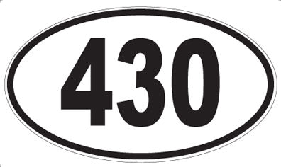 430 - Oval Sticker