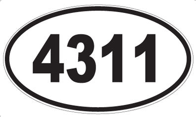 4311 - Oval Sticker