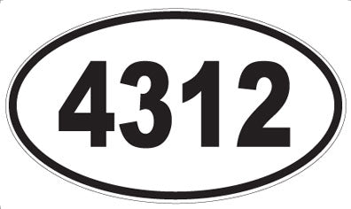 4312 - Oval Sticker