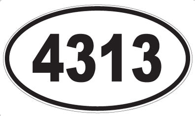 4313 - Oval Sticker