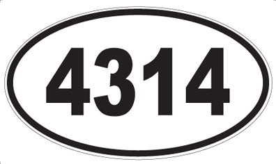 4314 - Oval Sticker