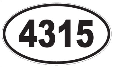 4315 - Oval Sticker
