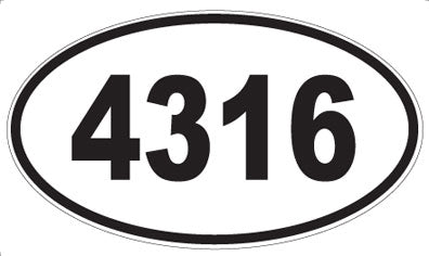 4316 - Oval Sticker
