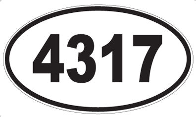 4317 - Oval Sticker