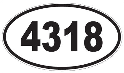 4318 - Oval Sticker