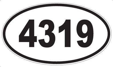 4319 - Oval Sticker