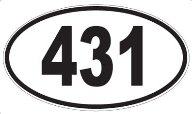 431 - Oval Sticker