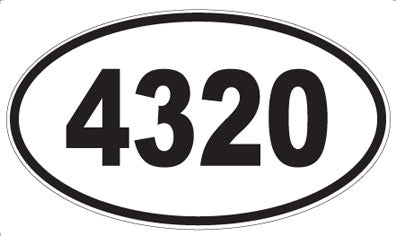 4320 - Oval Sticker