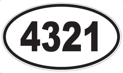 4321 - Oval Sticker