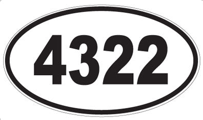 4322 - Oval Sticker