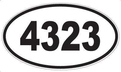 4323 - Oval Sticker