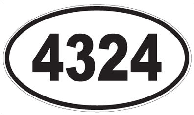 4324 - Oval Sticker