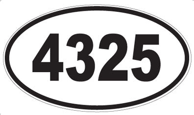 4325 - Oval Sticker