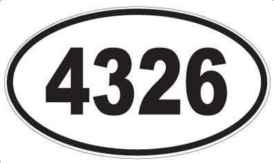 4326 - Oval Sticker