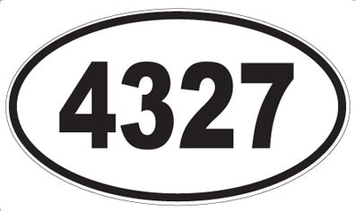 4327 - Oval Sticker