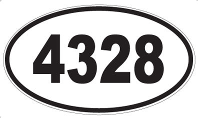 4328 - Oval Sticker