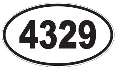 4329 - Oval Sticker