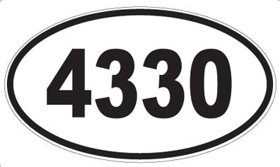 4330 - Oval Sticker