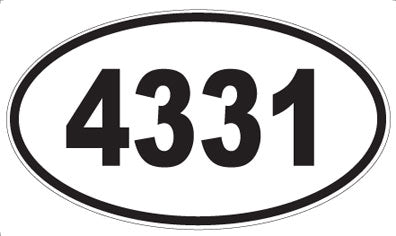 4331 - Oval Sticker