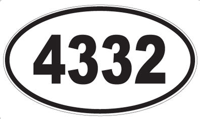 4332 - Oval Sticker