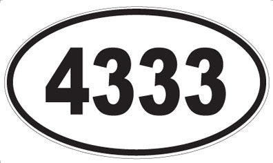 4333 - Oval Sticker